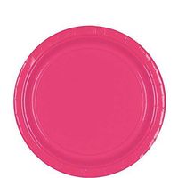 Round Paper Plates | 20ct (9 inch, Bright Pink)