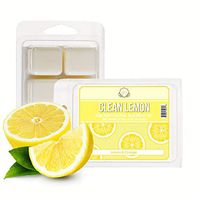 Aira Soy Wax Melt - Organic, Vegan, Kosher, Scented Soy Wax Cubes w/Essential Oil Blends - No Chemical 100% Soy Wax Melts for Electric/Tealight Melters - Hand-Poured Soy Tarts - Clean Lemon - 2 Pack