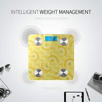 LYAOE Bluetooth Body Fat Scale Japanese Fans Pattern Smart Wireless Scale with LCD Display Measuring Body Weight Bmi and Health Digital Scale