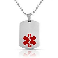 JGFinds COUMADIN Medical Alert Engraved Dog Tag with 22 Chain - All Stainless Steel