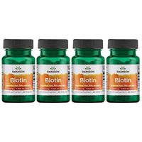 Swanson Biotin - Timed-Release 10,000 mcg 60 Tabs 4 Pack
