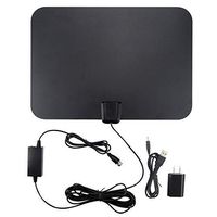 TV Antenna 4K Smart TV Antennas indoor 60 Mile Range 16.5FT Coaxial Cable with Detachable Amplifier Signal Booster Local Broadcast HD VHF UHF Signal Channels for Home Smart Television Black