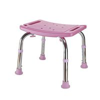 Bath Stool Household Bath Stool Elderly Bathroom Stool Bathroom Anti-Slip Stool Bath Chair Thickened Adult Shower Stool (Color : Pink, Size : 433934cm)