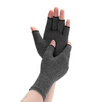 Arthritis Compression Gloves Relieve Pain from Rheumatoid, RSI, Carpal Tunnel, Rheumatiod, Tendonitis, Hand Gloves Fingerless for Dailywork - Men & Women - Open Finger (Gray, XL)