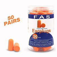 Griclner 50 Pair Molded Soft Foam Earplugs Noise Reduction for Concerts Musicians Motorcycles Noise Conditions and More