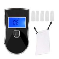 Portable Alcohol Tester, Digital LCD Display Portable Alcohol Breath Tester Analyzer Breathalyzer Blue Backlight