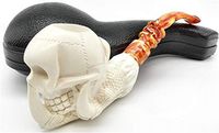 Skull in Claw Meerschaum Pipe