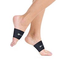 Arch Compression Sleeve - Plantar Fasciitis Support - Flat Feet Elastic Copper Bandage Foot Brace for High, Low, Fallen Arches, Heel Pain Relief, Running for Men, Women (White Logo, Large)
