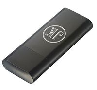 Personalized Visol Toledo Stainless Steel 2 Finger Cigar Case and Flask with Two Laser Engraved Initals