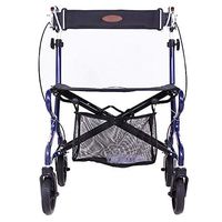 Standard Walkers Aluminum Alloy Folding Rollator,Height AdjustableWith handbrake for Disabled,Elderly People Shopping with Seat and Basket