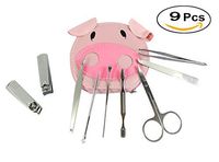 Xiaoyu 9 in 1 Stainless Steel Nail Clippers Set & Nail Care Personal Manicure Pedicure Set for Manicure, Pedicure, Home and Travel