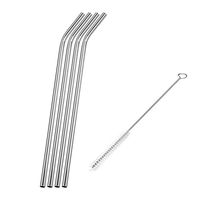 Reusable Drinking Straws Cleaner Brush Set Stainless Steel Metal Straws(1)
