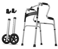 YKFU Heavy Duty Bariatric Folding Walker, Mobile Driving Assisted Walking Medical Supplies,Elderly Walker, with and Without Wheels