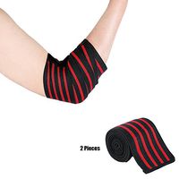 ZSZBACE Elbow Wraps for Men and Women- Elbow Brace Compression Sleeves for Tendonitis- Sports, Weight Lifting, Powerlifting (Black&Red)