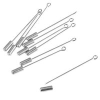 10 Pieces 5cm Lapel Stick Pin Tie Hat Scarf Badge Brooch for Men Women Popular Creation Beauty Party Woman Girl Design Style Styling | Color - Silver