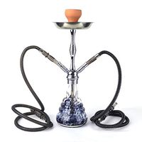 Weiduoli Shisha Hookah Narghile Pipe with 2 Hose, Party Smoking Set 5417cm black