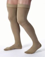 Jobst for Men Ribbed Thigh HIGH Moderate Compression 15-20mmHg XL, Khaki