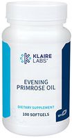 Klaire Labs Evening Primrose Oil - Cold Pressed & Hypoallergenic Gamma Linolenic Acid GLA Supplement, Supports Joint Function, Cognition & Skin (100 Softgels)
