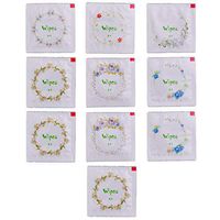 Y-QUARTER 10 Pcs Cartoon Wet Wipes,Floral Print Shape Tissue Hand Face Cleaning for Home,Party,Travel