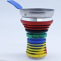 Rasta Hookha Hub Silicone Shisha Bowl, Wind Screen, food grade quality.Apple on top hookah head / Metal Coal Screen …