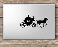 Cinderella Carriage Disney - Apple MacBook Laptop Vinyl Sticker Decal, Die Cut Vinyl Decal for Windows, Cars, Trucks, Tool Boxes, laptops, MacBook - virtually Any Hard, Smooth Surface