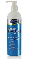 Super Blue Stuff OTC 12-oz. Pump Bottle - Natural, Made in USA, Paraben-free, Works in As Little As 5 Minutes for Joint/Muscle Pain, Backaches, Sprains/Strains, Bruises & Arthritis
