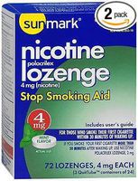 Sunmark Nicotine Polacrilex Lozenge 4 mg Mint - 72 ct, Pack of 2