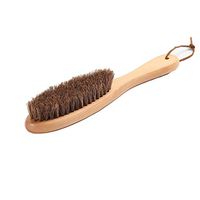 Horsehair Leather Cleaning Brush - Long Wood Handle Horsehair Bristle Brush cleanups Hats,Shoes, Leathers and Upholstery