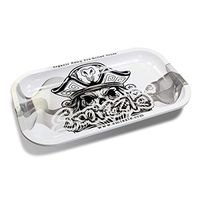 Smizzle Medium Rolling Tray - Captain Skull (White/Gold) 10.75 x 6.25
