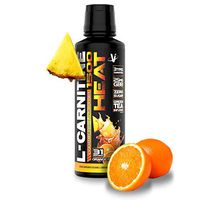 VMI Sports L-Carnitine Liquid Heat 1500 Thermogenic Fat Burner, Orange Pineapple Flavor, 31 Servings, Boost Metabolism & Energy, Caffeine-Free, Weight Loss