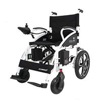 TX Electric Wheelchair Foldable and Lightweight Intelligent Automatic Multifunction Low Back Lithium Battery, White