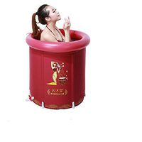 TOYM US Folding Tub with Inflatable Tub (Color : Red (Small))