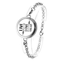 Garden Charms 2 Patterns Hollow Out Love Aromatherapy Essential Oil Perfume Diffuser Locket Jewelry Car Vent Clip,Necklace Pendant,Bangle&Bracelet with 5pcs Refill Pads (bracelet A)