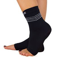 Ankle Supports – Running, Basketball, Compression Ankle Sleeves - Plantar Fasciitis Sock for Men and Women – Lightweight and Moisture Wicking Ankle Stabilizer, Ankle Sprains (M, Black)