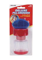 Acu-Life Pill Crusher and Grinder | Crushes Pills, Vitamins, Tablets | Stainless Steel Blade | Includes Storage Container | White