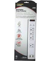 Surge Prot 4 Outlet Wht 4ft Cd