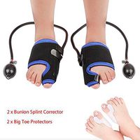 WFhome Adjustable Pressure Bunion Splint Corrector, Toe Straightener, Hallux Valgus Corrector, Effective Treatment to Big Toes Joint Hallux Valgus - Support Men or Women on Day/Night Time (1-Pair)