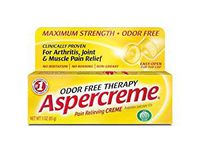 Aspercreme Odor Free Topical Analgesic Cream, 3 Ounce Tube - 4 Pack