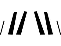 Rvinyl Rtrim Pillar Post Decal Trim for Dodge Charger 2011-2018 - Carbon Fiber 3D (Black)