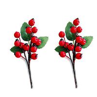 Riverbyland 4.7" Christmas Gift Wrapping Artificial Red Berries 10 PCS