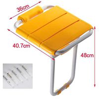 ZHAO XIN Folding Luxury Shower Chair Bath Seats-with Wall Mounted for Showering for Adults,Elderly,and Seniors-Holds Up to 330 Lbs