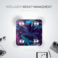 Bluetooth Digital Weighing Scale Cartoon Cute Wings Butterfly Dragonfly Weight Scales for People Body Fat Composition Monitor Analyzer with Smartphone App for Body Management-396 Lbs