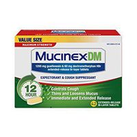 Mucinex DM Maximum Strength 12-Hour Expectorant and Cough Suppressant Tablets, 42 Count