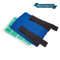 Theramed Ice Pack for Injuries - Gel Ice Pack Reusable with Straps - for Back Pain, Neck Pain, Knees, Ankles Elbows, Large, 35" x 6"