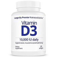 Longevity Vitamin D3 (IU per softgel) up to 10000 IU Daily 60 softgels