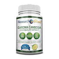 Garcinia Cambogia Pure Extract 95% HCA (Top Proven Potency) by Research Verified - All Natural Appetite Suppressant and Weight Loss Supplement - 100% Money Back Guarantee!
