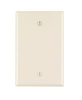Leviton PJ13-T R56-0Pj13-00T 1-Blank Midway Size Wall Plate, 1 Gang, 4.875 In L X 3-1/8 In W 0.255 In T, Light, 1 Pack, Almond
