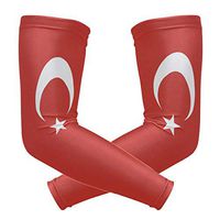 Anyangquji Turkish Flag Arm Sleeve Protectiv for Man Elbow Brace for Arthritis (1 Pair)