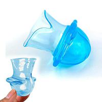 Mouth Type Anti Snoring Tongue Device Transparent Silicone Tongue Tube Anti-Snoring Sleep Aid Device - Non Discomfort-Ergonomic Structure (Blue)