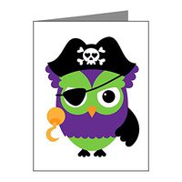 Note Card Little Owl Pirate